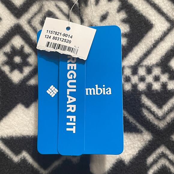 Columbia Women’s M Mount Cannon Printed Fleece Jacket | Black White Aztec NWT - Picture 8 of 9